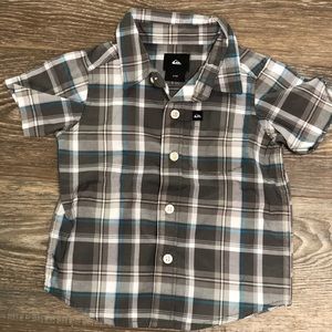 Quiksilver plaid button down shirt